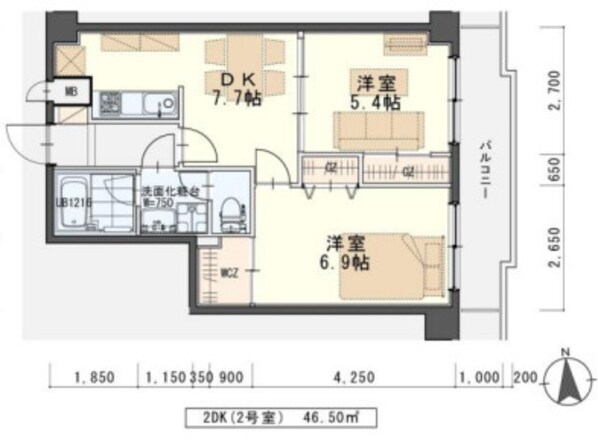 愛子駅 徒歩12分 4階の物件間取画像